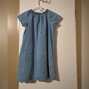 Blue Floral Kids Dress